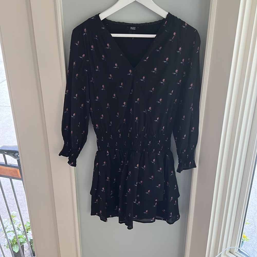 PAIGE Serrano Long Sleeve Fit & Flare Dress - Picture 3 of 8